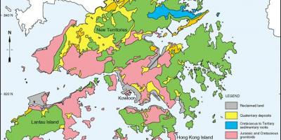 Jarðfræði kort af Hong Kong