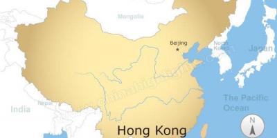 Kort af Kína og Hong Kong