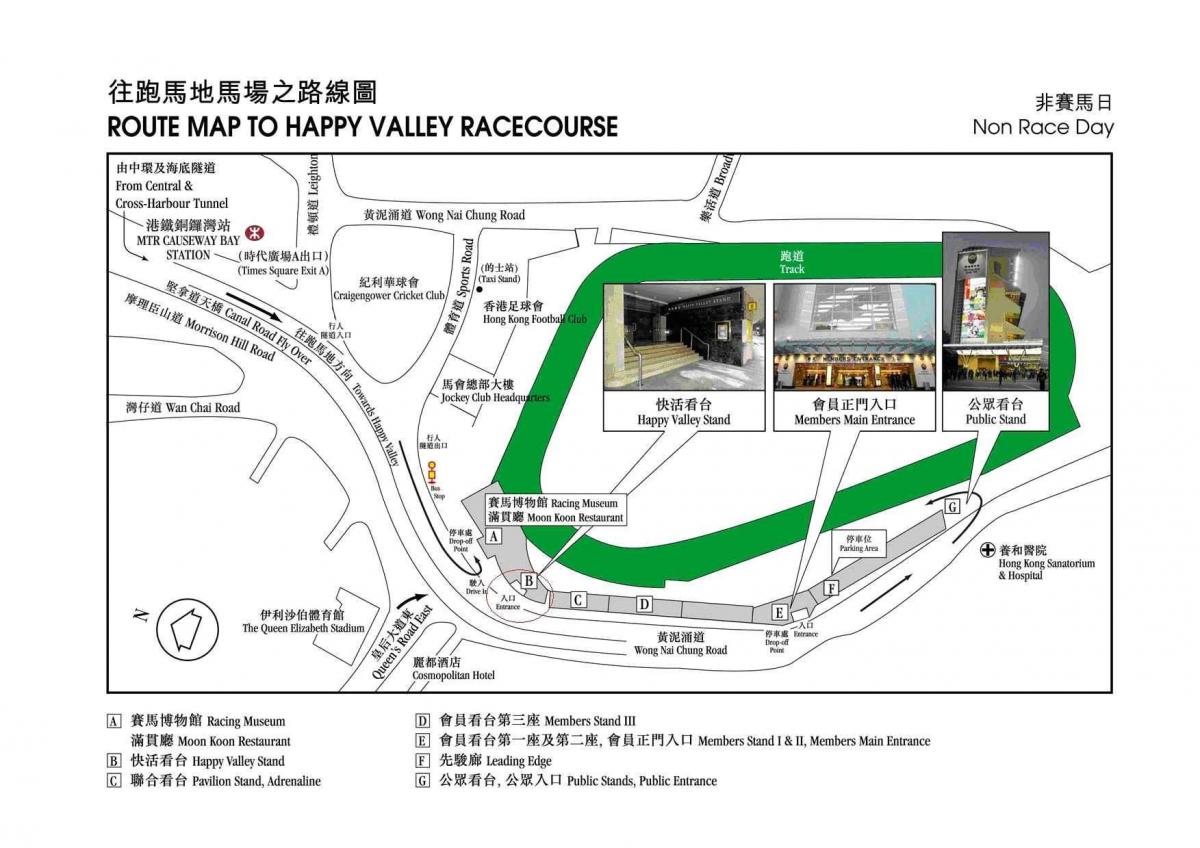 kort af Hamingjusamur Valley Hong Kong