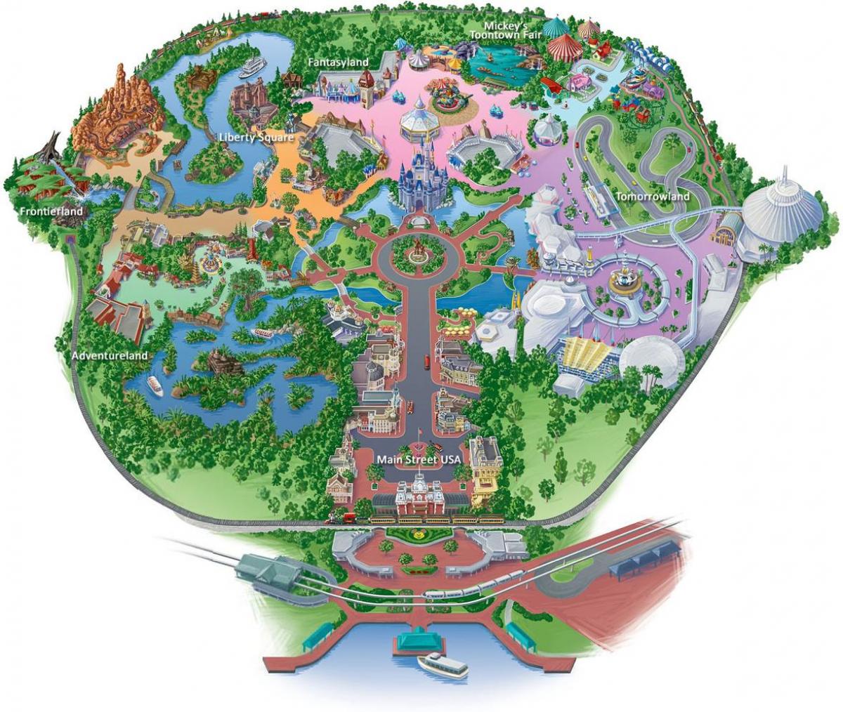kort af Hong Kong Disneyland