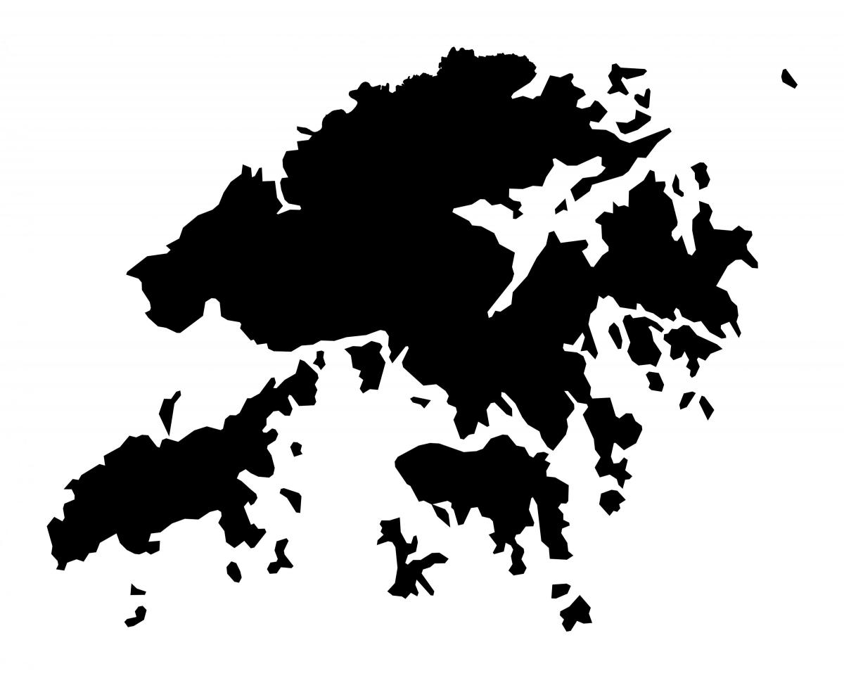 kort af Hong Kong vektor