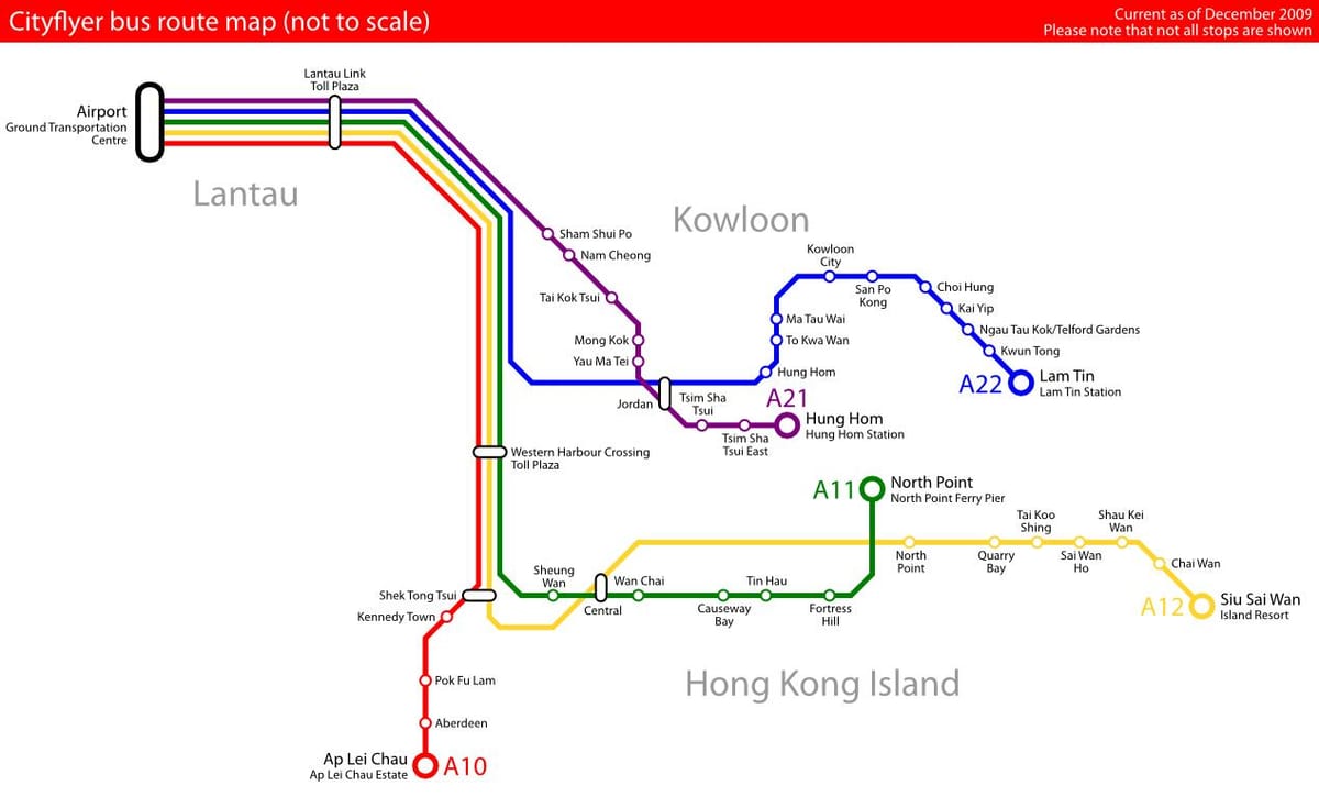 Hong Kong strætó leið kort