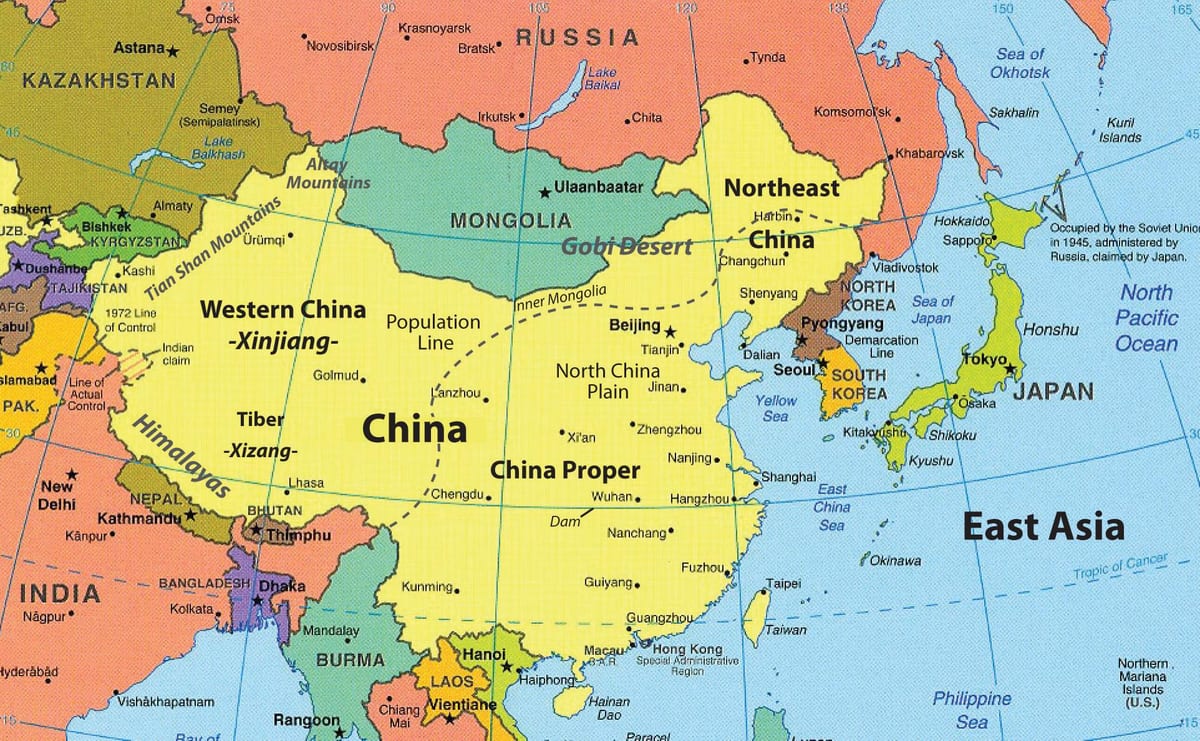 kort af Hong Kong og nágrenni