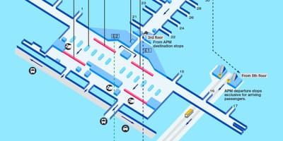 Hong Kong flugvöllur hliðið kort