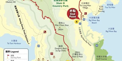 Gönguferðir kort Hong Kong