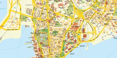 Kort af Hong Kong Kína