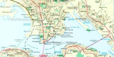 Miðbær Hong Kong kort