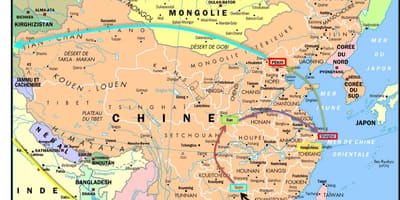 Shanghai til Hong Kong kort